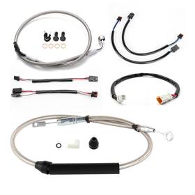 Tigersgateparts Wgsfxbdzx146 Sport Glide Street Bob Extended Cable Kit For Harley Softail 18-up With Abs 16ftft