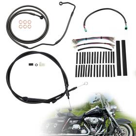 Wgsfxbdzx148 Tigersgateparts Extended Clutch Cable Kit For Dyna Super Glide Custom 2012-2014 No Abs With 16 Inch