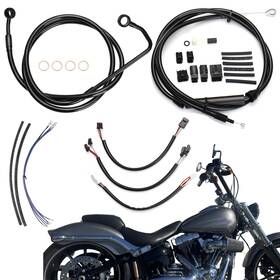 Wgsfxbdzx151 Tigersgateparts 16-17 Harley Softail Extension Cable Kit For Heritage Classic Deluxe With Abs 14ftft