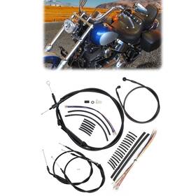 Wgsfxbdzx168 Tigersgateparts 2007-2011 Dyna Softail Brake Clutch Cable For Wide Glide No Abs With 16 Inch Handlebar