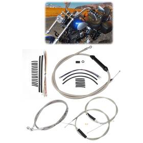 Wgsfxbdzx170 Tigersgateparts Brake Clutch Cable For 2007-up Softail Dyna Super Glide No Abs With 16 Inch Handlebar