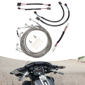 Wgsfxbdzx173 Tigersgateparts Extended Clutch Cable Abs Brake Line For Harley 2017-2020 Street Glide 12ftft Bar