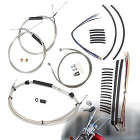 Tigersgateparts Wgsfxbdzx176 Clutch Cable Brake Line For 07-13 Harley Sportster Xl 883 1200 No Abs 16 Inch Bar