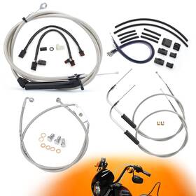 Tigersgateparts Wgsfxbdzx181 Abs Brake Line Clutch Cable For 2014-2024 Harley Sportster Xl 883 1200 14 In Bar