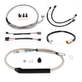 Tigersgateparts Wgsfxbdzx182 Fat Boy Heritage Classic Extended Cable Kit For Harley Softail 18-up With Abs 12ftft