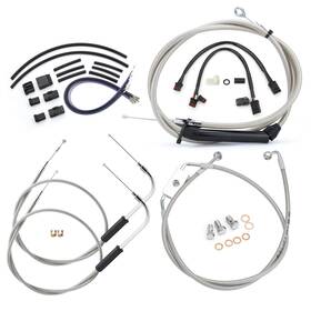 Tigersgateparts Wgsfxbdzx183 Brake Line Clutch Throttle Cable For 2014-2024 Harley Sportster Xl 12 In Bar Abs