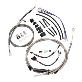 Vmfxbdzx043 Veloforce-moto Harley Softail 14ftft Handlebar Extended Brake Cable Kit For 16-17 Without Abs