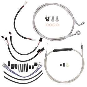 Vmfxbdzx044 Veloforce-moto Harley Softail 16ftft Handlebar Extended Cable Kit For Deluxe Heritage 16-17 N/abs