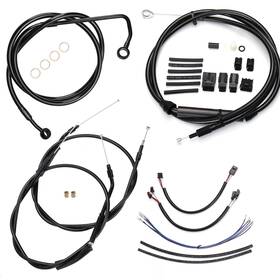 Vmfxbdzx048 Veloforce-moto Softail Fat Boy Extended Cable Kit For Harley 2011-2015 16 Inch Handlebar With Abs
