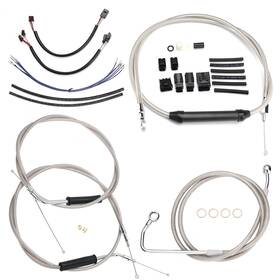 Vmfxbdzx049 Veloforce-moto Harley 12 Inch Bar Extended Cable Kit For Softail Deluxe Heritage 2011-2015 With Abs