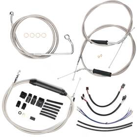 Vmfxbdzx050 Veloforce-moto Harley 14 Inch Bar Extended Cable Kit For Softail Fat Boy Deluxe 2011-2015 With Abs