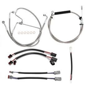 Vmfxbdzx060 Veloforce-moto Harley Touring 14ftft Handlebar Extended Clutch Brake Cable Kit For 21-23 No Abs