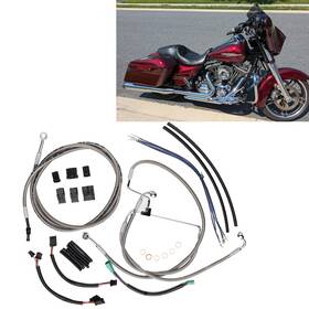Veloforce-moto Vmfxbdzx070 Harley 14ftft Handlebar Extended Cable Kit For 14-16 Touring Street Glide No Abs