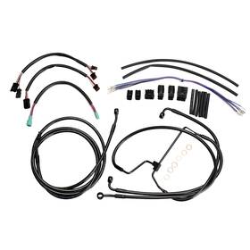 Veloforce-moto Vmfxbdzx071 Touring 12ftft Handlebar Extended Brake Clutch Cable Kit For 14-16 Road King N/abs