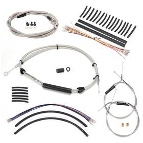 Vmfxbdzx63 Veloforce-moto Harley 14 Inch Bar Extended Cable Kit For Fat Boy Heritage Deluxe 2000-2006
