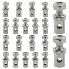 Zorveiio Ank250804-020 20pcs Universal Solderless Cable Nipples 6mm - Brake 0.46in Silver