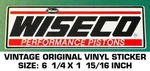 Wiseco Performance Pistons Vintage Original Vinyl Decal Sticker-racing Engines. Fixed Price $7.98.