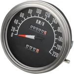 Drag Specialties 5" Kph Fl-style 2:1 Speedometer '68-'84 Black Face 2210-0346. Fixed Price $112.32.