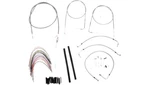 Burly Braided Stainless Cable Brake Line Kit 14" Ape Hanger 02-06 Harley Touring. Fixed Price $506.99.