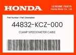 Honda Genuine Clamp Speedometer Cable 44832-KCZ-000. Fixed Price $9.28.