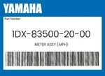 Yamaha Genuine Meter Assy (mph) 1DX-83500-20-00. Fixed Price $344.85.