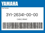Yamaha Genuine Cable, Brake 3Y1-26341-00-00. Fixed Price $44.42.