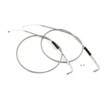 Harley Throttle Cable Set Extended Braided 46" Fl Fx Big Twin Xl Sportster 96-UP. Fixed Price $66.49.