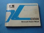 Kawasaki Owner's Manual Owners EX500-A3. Fixed Price $9.99.