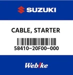 58410-20F00-000 Suzuki Cable,starter 5841020F00000, New Genuine Oem Part. Fixed Price $89.21.