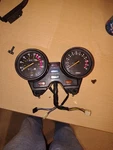 Yamaha XJ650 Maxim Front Speedometer Tachometer Instrument Gauge Cluster. Fixed Price $120.00.