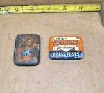Vintage Fuse Tins Acme & Xlo Brands Antique Automotive Accessory Display Boxes. Fixed Price $30.00.