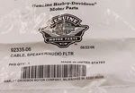 Genuine Harley-davidson Cable Speaker/audio Fltr Part Number 92335-06. Fixed Price $12.99.