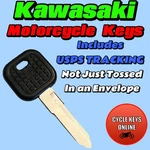 Kawasaki Motorcycle Keys Cut By Replacement Codes B311111-B314134. Fixed Price $11.99.