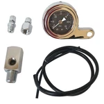 Harley Twin Cam Oil Pressure Bracket & Gauge Carbon Fiber Face Marshall. Fixed Price $65.95.