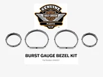 Nos Genuine Harley 14-25 Touring & Trike 'burst' 4-PC Gauge Bezel Kit Trim Rings. Fixed Price $129.75.