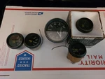 Vintage Stewart Warner Stage Iii Gauge Set Speedo,oil Temp,water Fuel,vac. Fixed Price $225.00.