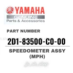Yamaha Genuine Oem Parts Speedometer Assy (mph) 2D1-83500-C0-00 For FZ1. Fixed Price $589.66.